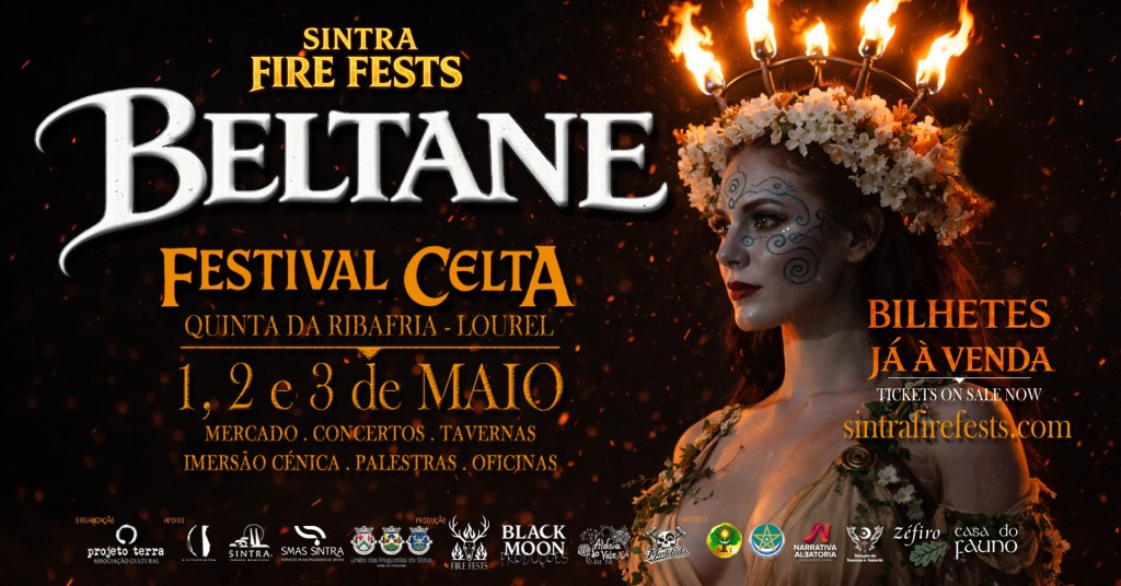 Ambiente celta no Beltane Fire Fest 2025 na Quinta da Ribafria em Sintra